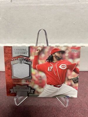 2013 Topps Chasing History Relic Reds Johnny Cueto Jersey Card #CHR-JC - Image 1 of 2