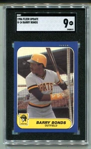 1986 Fleer Update Barry Bonds RC U-14 SGC 9 MINT - Bild 1 von 2