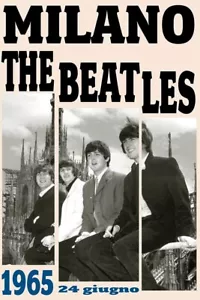 Poster Manifesto Locandina Pubblicità Concerto The Beatles Stampa Vintage 32x47 - Zdjęcie 1 z 5