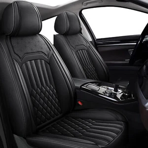 Deluxe Front&Rear Car Seat Covers Pu Leather Protector For FORD Taurus 2002-2019 - Picture 1 of 7