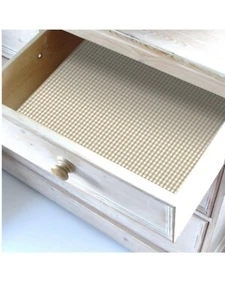 Master Herbalist Beige Gingham Print Sandalwood Drawer Liner Perfect Gift Giving - Picture 1 of 2