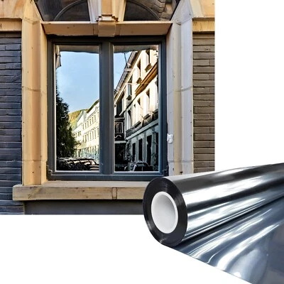Sonnenschutzfolie Spiegelfolie Innen Außen Fenster Hitzeschutz Folie Spiegel DIY - Bild 1 von 2