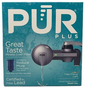 PUR PLUS Horizontal Faucet Mount Water Filtration System (PFM350V)-Metallic Grey - Picture 1 of 8