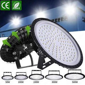 UFO LED Hallenbeleuchtung Deckenstrahler Werkstattleuchte Industrielampe Lamp DE - Bild 1 von 224