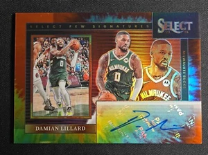 2023-24 Panini Select Damian Lillard #SF-LIL Tie Dye Few Signatures Auto 18/25 - Picture 1 of 2