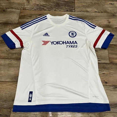 Men’s Adidas Chelsea FC 2015/16 Premier League Away White Jersey Size XL Used Cover