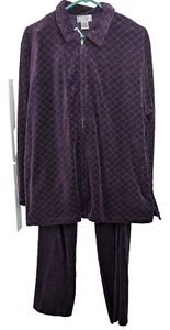 Jennifer Moore, tuta pantalone velluto, viola, taglia XL, nuova con etichette - Foto 1 di 6
