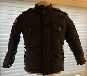 Vintage True Religion Brand Jeans Girls Quilted Puffer Black Jacket Size 8 EUC - Picture 1 of 5