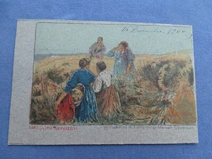 ANTICA CARTOLINA-BASILIO CASCELLA-ABRUZZO-SERIE I-LA CANTATRICE DI S. VITO.... - Foto 1 di 3