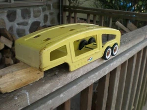Vintage 1960's Structo Auto Hauler Pressed Steel Car Trailer Restore - Picture 1 of 5