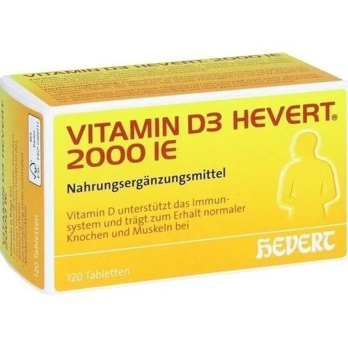 HEVERT ARZNEIMITTEL GMBH & CO. KG VITAMIN D3 Hevert 2.000 I.E. Tabletten 120 St PZN 11295441