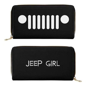 Black and White Jeeper Girl Wallet - Zipper Purse - Picture 1 of 6