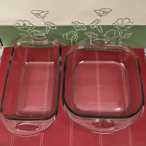 Platos para hornear vidrio transparente Anchor Hocking con asas 8 x 8"" 2 QT y 5 x 9"" 1,5 QT - Imagen 1 de 2