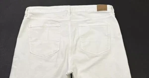 American Eagle Outfitters Super Hi-Rise Flare White Jeans Women's Sz 14 Regular - Picture 1 of 11