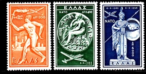 Griechenland 615-17 **, NATO 1954 - Bild 1 von 1