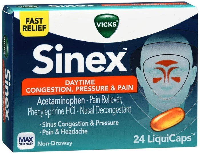 Vicks Sinex Severe All In One Sinus LiquiCaps 24 EA - Imagem 1 de 1