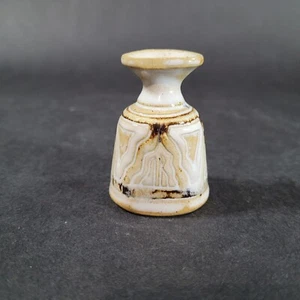 Vintage Miniatur Kunst Keramik Knospe Vase 2,25" hoch Künstler signiert - Bild 1 von 9