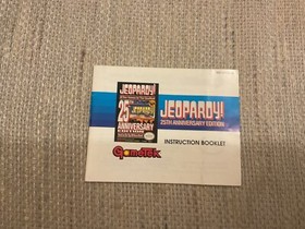 jeopardy 25 anniversary nes manual only