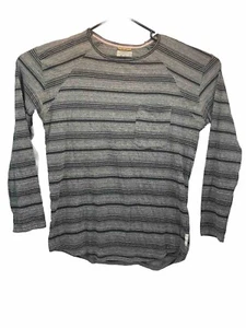 Koto Marke gestreift gemustert Langarm Shirt Oberteil Herren Größe Medium - Bild 1 von 8