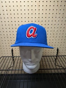 New Era Atlanta Braves Snapback Mesh Hat Blue Baseball Cap MLB 9FIFTY - Imagen 1 de 6