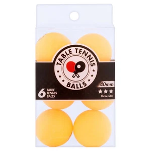 Best Brands Three Star 40mm Official Table Tennis Balls, 6-Count, Orange - Picture 1 of 5