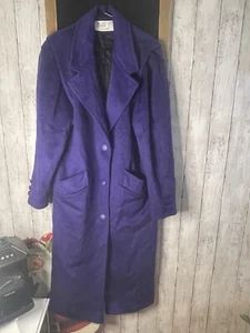 Vintage Damen 100% Wolle Lila Mantel Coat Gr. S/M Billi by Billycoat - Bild 1 von 7