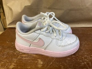 Nike Force 1 'White Pink Foam' CZ1691-107 Toddler Girls Sz 9C - Picture 1 of 7