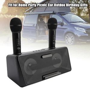 Wireless Bluetooth Dual Microphone Karaoke All-In-One Speaker for Home Outdoor U - Picture 1 of 12