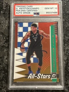 Donruss Optic 2018-19 - Giannis Antetokounmpo All-Stars en tarjeta autógrafo - PSA - Imagen 1 de 2