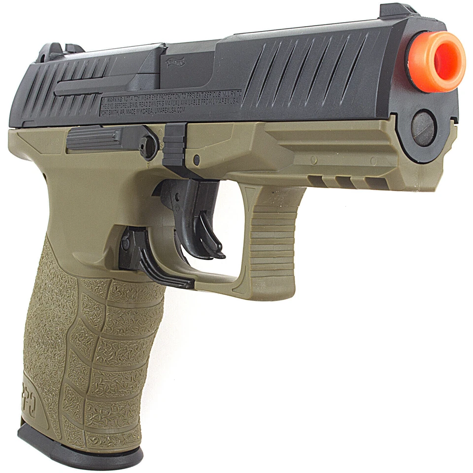 Umarex Airsoft Walther PPQ Spring Pistol w/ Locking Slide - TAN