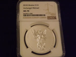 2018 $ 1 UKRAINE NGC MS 70 - Picture 1 of 2
