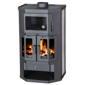EEK A Kaminofen mit Backfach + Herdplatte Victoria Taro 2F – 9,53kW schwarz - Bild 1 von 6
