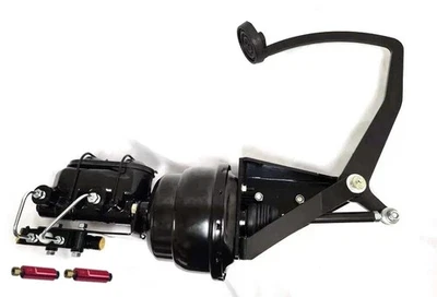 1955 1959 雪佛兰卡车黑色车架安装踏板动力制动助推器鼓鼓套件 — 第 1/4 张图片