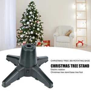 Christmas Tree Stand Electric 360 Degree Rotating Base Tree Support Shelf HG - Picture 1 of 21