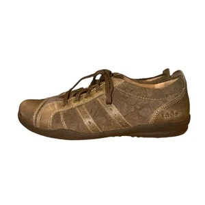 Taos Streamline Sneaker Women's Size 7 Brown Embossed Leather Comfort Shoe - Picture 1 of 9