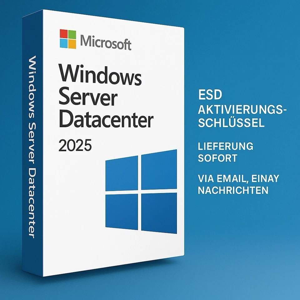 Windows Server 2025 Datacenter – Original ESD Aktivierungsschlüssel - Bild 1 von 1