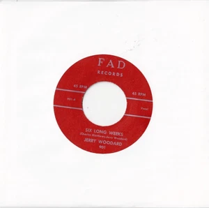 JERRY WOODARD Six Long Weeks 7" VINYL RE 1958 ROCKABILLY ROCK N ROLL - Picture 1 of 1