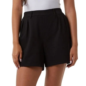32 Grad Damen Plissee Shorts (US, Alpha, X-Large, Regular, Regular, Schwarz) - Bild 1 von 4