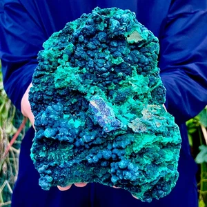 Cristallo di malachite naturale 2,5 libbre occhio di gatto rari esemplari minerali collezione - Foto 1 di 12