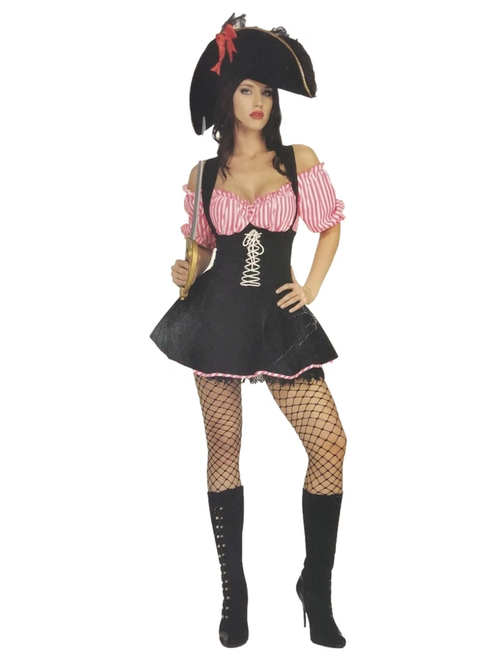Womens Sexy Pink Pirate Vixen Costume Medium (10-12) - Image 1 of 1