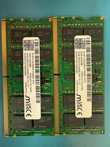 Micron 64GB kit (2X32GB) 6400Mhz DDR5 SODimm Laptop memory - Picture 1 of 2