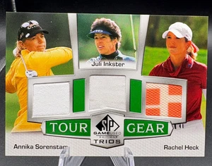 2024 SP Game Used Golf SORENSTAM / INKSTER / HECK  Tour Gear Trios Relic TG3-SIH - Picture 1 of 3