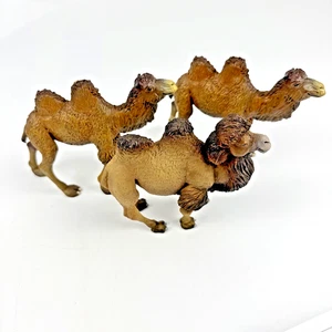 Lote -3 Estatuillas de Camellos-Safari Ltd 2008 y PPO 2003 Camellos Bactrianos, Pintados a Mano - Imagen 1 de 10