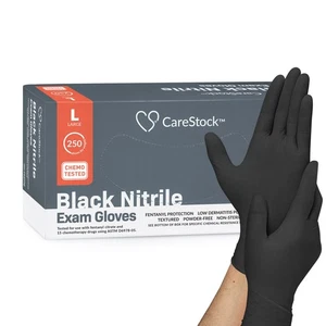 CareStock™ Nitril-Untersuchungshandschuh, groß, schwarz - Kiste mit 2500 - Bild 1 von 10
