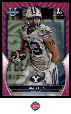 2022 Bowman University Chrome #71 Isaac Rex Pink Refractor - Image 1 of 2
