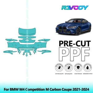 PreCut Paint Protection PPF Kit For BMW M4 Competition M Carbon Coupe 2021-2024 - Picture 1 of 7