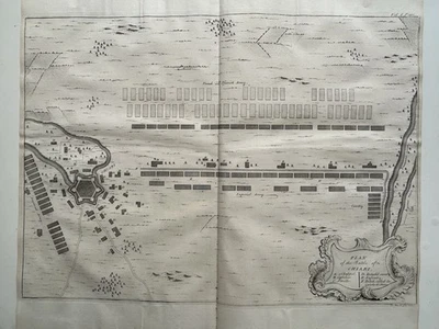 1701 Battle of Chiari, Lombardy, Italy War of The Spanish Succession Antique Map - Image 1 of 4