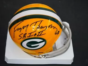 FUZZY THURSTON SIGNED RIDDELL MINI THROWBACK HELMET INSCRIBED "SBI & II" JSA COA - Picture 1 of 2