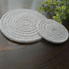  4 PCS Coaster Round Table Braided Placemats Woven Decor for Anti-scald Thicken