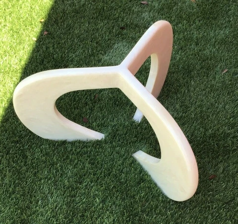 Vintage Postmodern Biomorphic Pearloid Resin Table  Coffee Table Base Cover